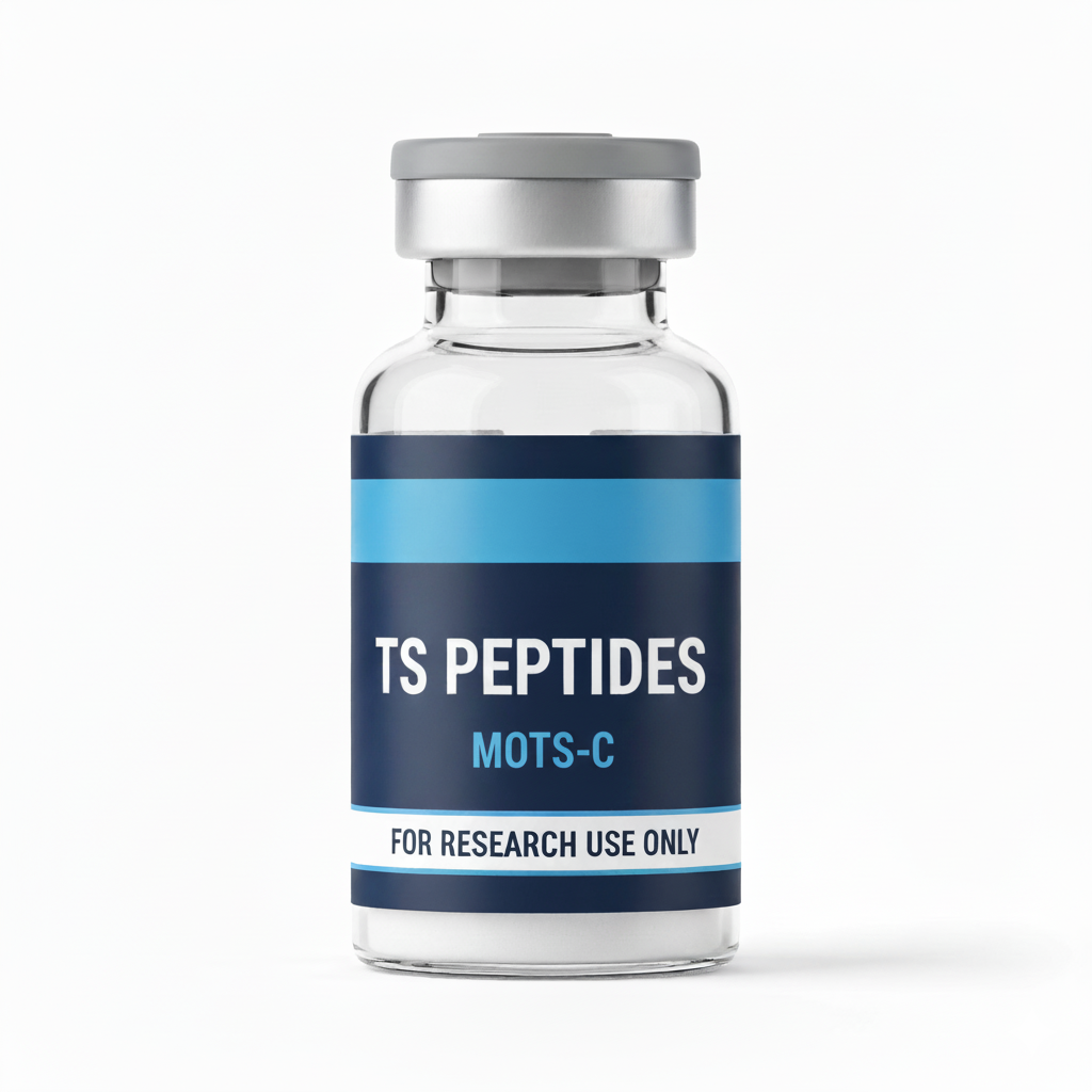 Vial containing MOTS-C research peptide